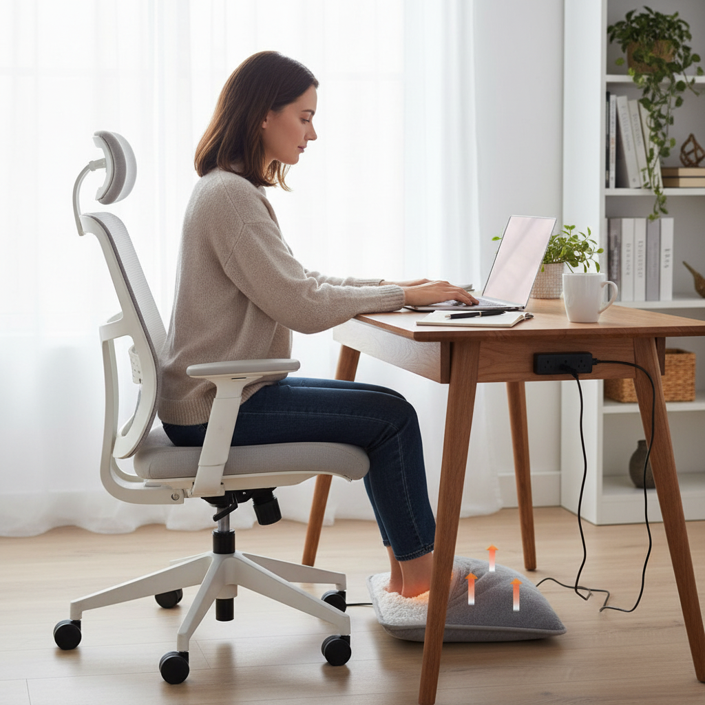 Winter Electric Foot Heating Pad USB Charging Soft Plush Washable Foot Warmer Heater Improve Sleeping Household Foot Warming Mat