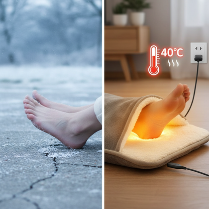 Winter Electric Foot Heating Pad USB Charging Soft Plush Washable Foot Warmer Heater Improve Sleeping Household Foot Warming Mat